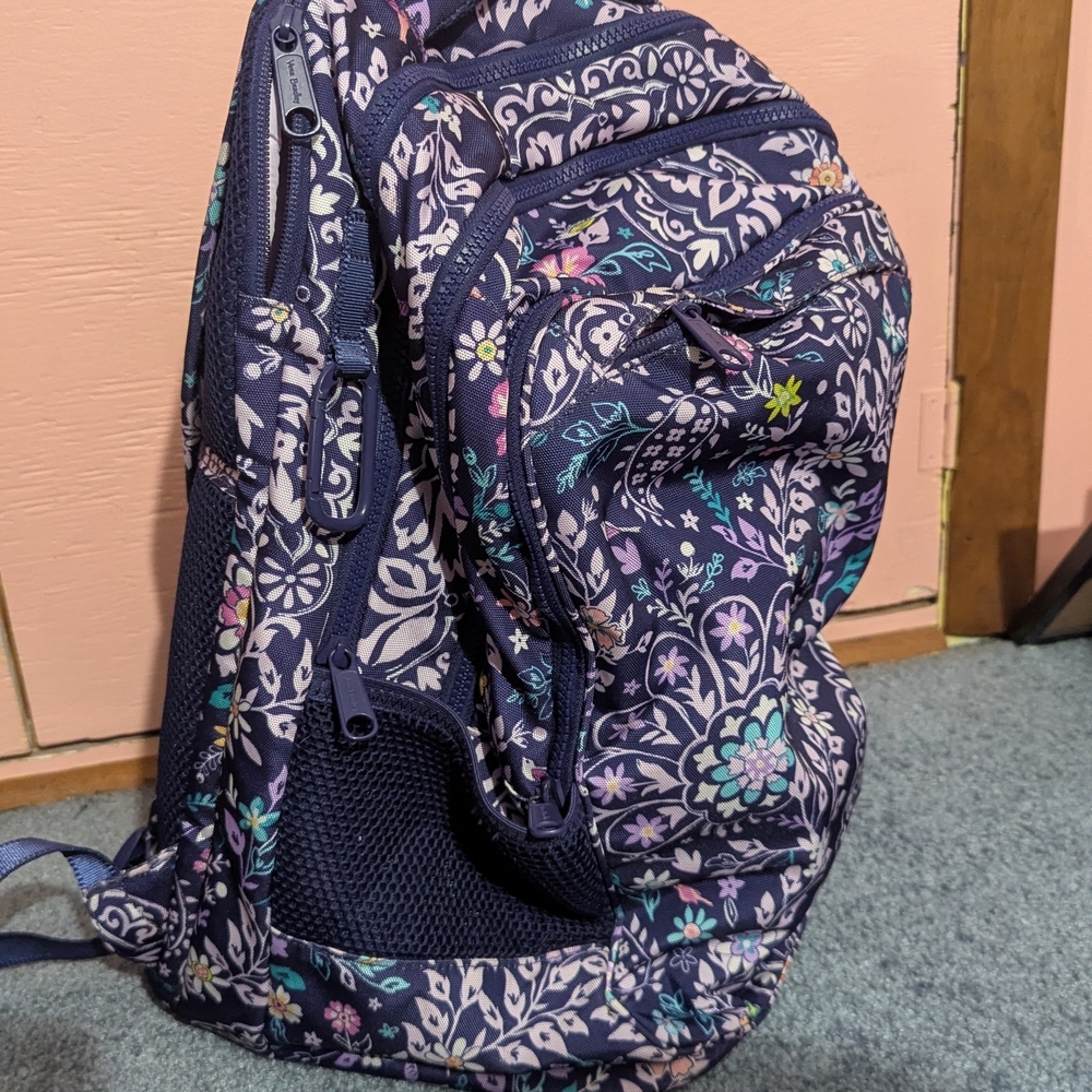 Floral Navy Backpack